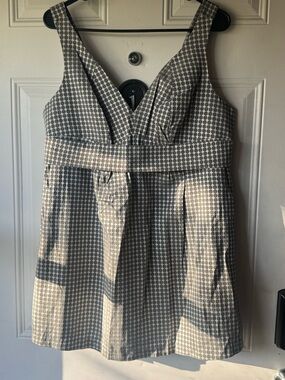 The Limited Gray Polka Dot Sleeveless Mini Dress